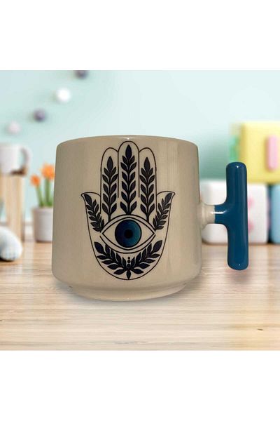 GameFruy Blue Double Sided Printed Evil Eye Bead - t Mug