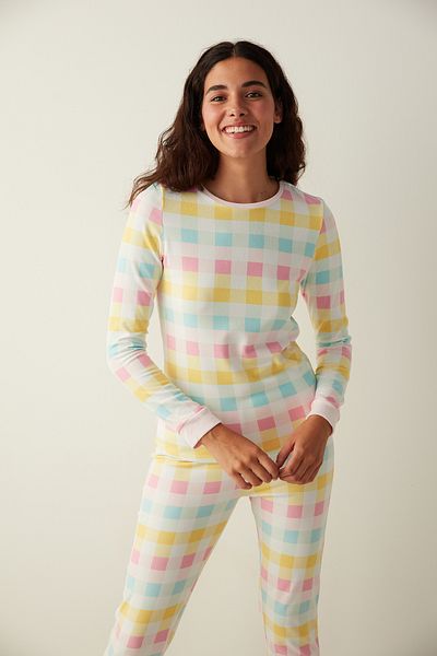 Penti Colored Gingham Thermal T-Shirt