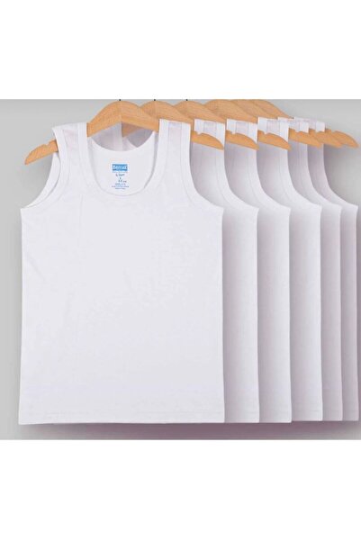 Berrak *****6'lı Paket Erkek Çocuk Penye Atlet %100 cotton&pamuk 1051