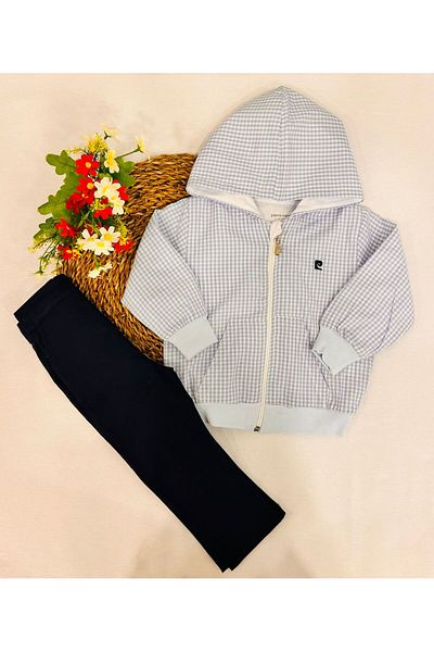 Pierre Cardin Boy's Thin Hooded Jacket Trousers Set