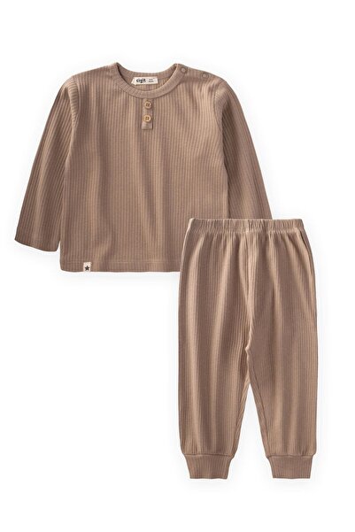 Cigit 0-5 Years Old Ribbed Mink Seasonal Set