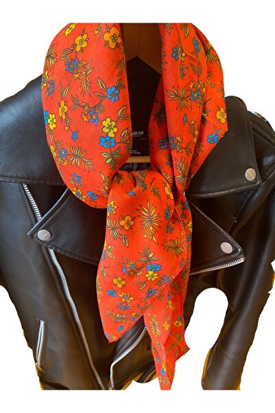 leillART باندانا شعر نسائية منقوشة بالزهور مقاس 85 × 85