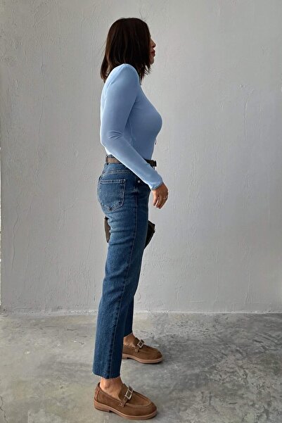 ELVAN TOLON جينز بويفيت أزرق