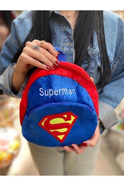 Piraye Gift Süperman Tasarımlı 22 Cm Peluş Çanta