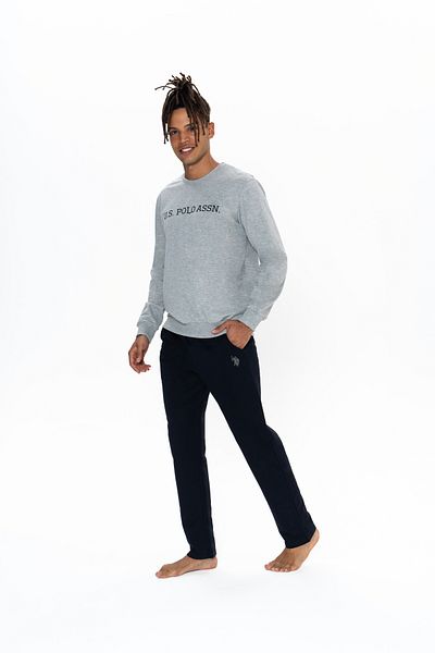 U.S. Polo Assn. Πόλο Ασν. Ανδρικά ρούχα με στρογγυλή λαιμόκοψη μονόχρωμα για το σπίτι 1303ESP.Z1E.T8.A.G8.R.OU.5.P8.NTSL3