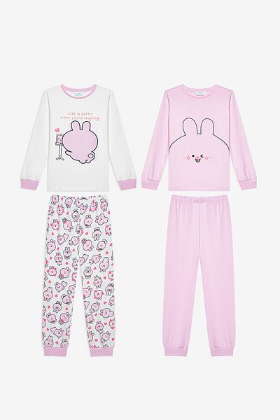 Penti Cotton Girls' Super Cute 2-Piece Multicolor Pajamas Set