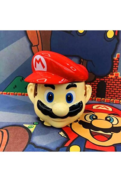 Piraye Gift Mario 3d Mug Dekoratif Seramik Kaplama 3d Mario Kupa