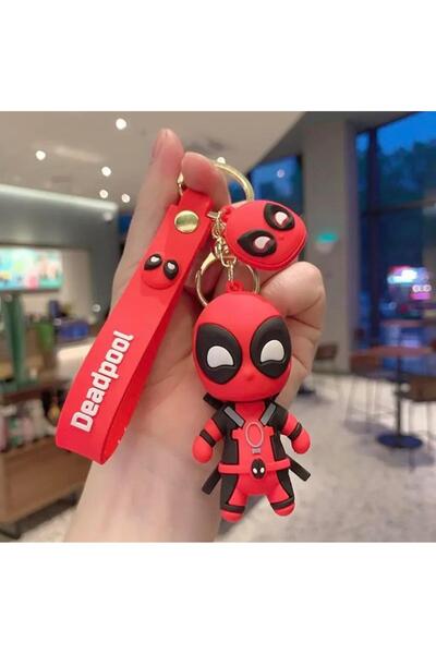 Piraye Gift Deadpool 3D Silikon Anahtarlık Kırmızı
