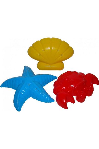 Polesie Crab - Sea Star and Seashell Moulds (in Package)