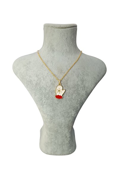 Mos Tespih Gold Christmas Christmas Gloves Necklace