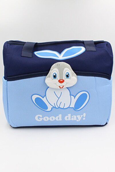 Chantaky 084 5500 Mavi Tavşanlı Iki Tarafı Termos Bölmeli Anne Bebek Bakım Ça...