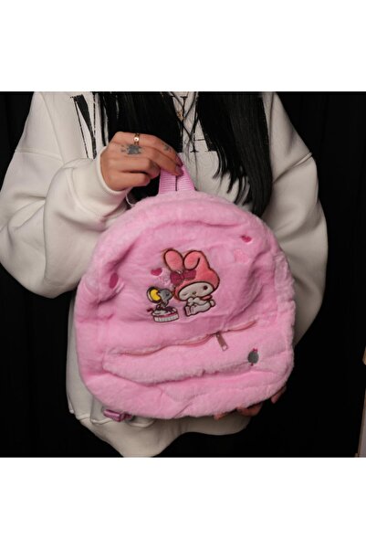 Piraye Gift Sanrio Kawai Karrakterleri Hello Kitty -Melody -Kuromi Peluş Sırt...