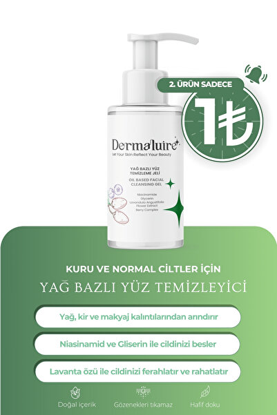 Dermaluire Yağ Bazlı Yüz Ve Makyaj Temizleme Jeli, Yüz Ve Vücut Için Temizley...