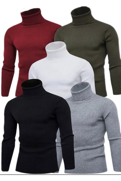 BYBÜLENT Women's High-Rise Thin 5 Pack Bady Sweater