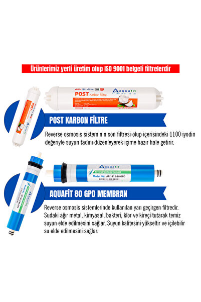 aquafit Su Arıtma Filtresi – Kapalı Kasa Iki Tarafı Ouick 5’li Filtre Seti