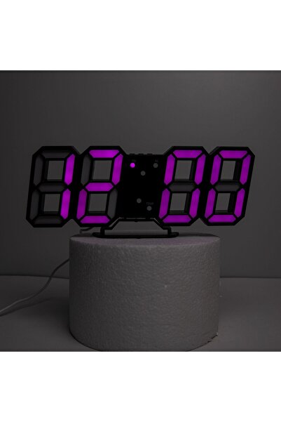 Piraye Gift Uzay Tasarım Dekoratif Dijital Led Masa Duvar Saati