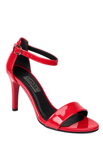 Capone Outfitters Patent Leather Selena - Ankle Strap Heeled Women's Sandals