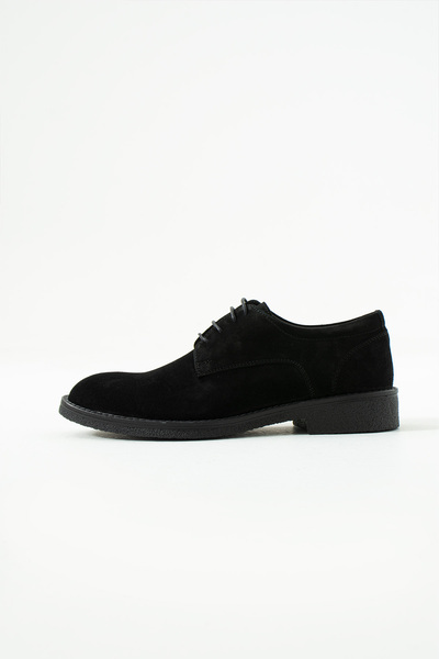 King Shoes Kışlık Erkek Ayakkabısı Siyah Süet
