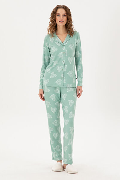 U.S. Polo Assn. Kadın Mint Pijama Takımı 50302757-VR090