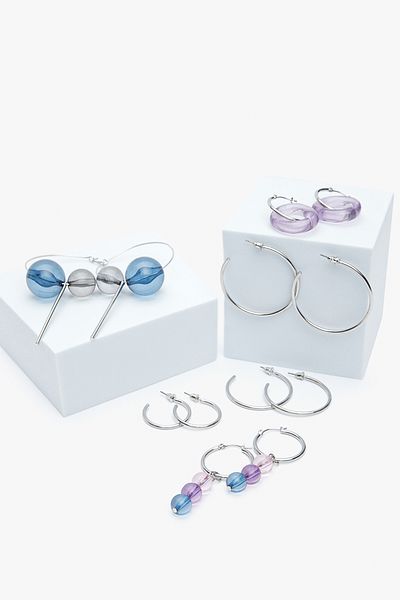Penti Waist Silver Earring Set