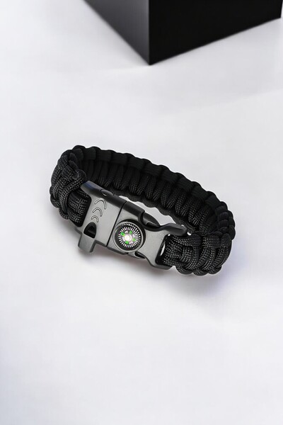 Gorgeous Outdoor Bracelet 5 in 1 Black Camper Bracelet
