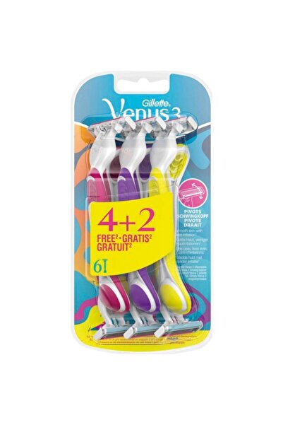 Gillette Venüs 3 Renkli Kullan At 4 2 6'lı