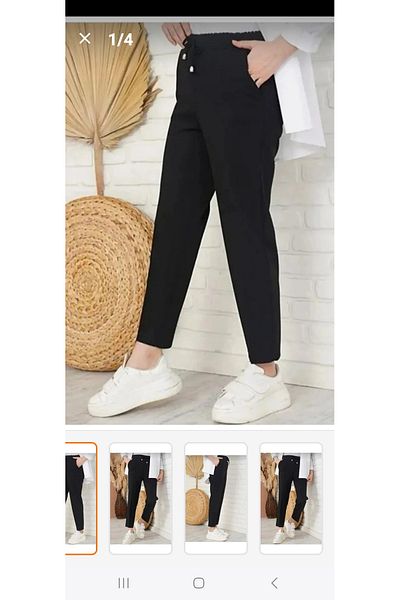 Dagü Design Highbel Women's Black Fabric Pants