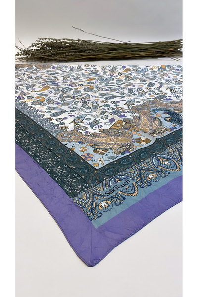 Onur Scarf - Minimal Patterned Craved Digital Print Non-Slip Fashion Scarf Wrinkle Resistant Seasonal Fabric