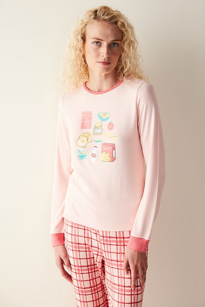 Penti Nice Day Thermal Pink T-Shirt Pajama Top