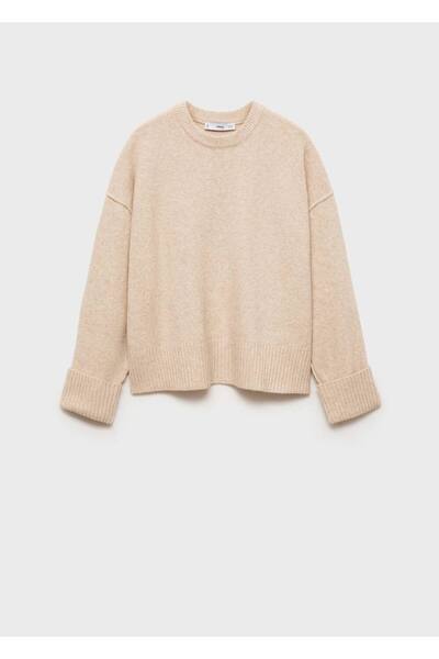 MANGO Woman Kolları kıvrık kazak