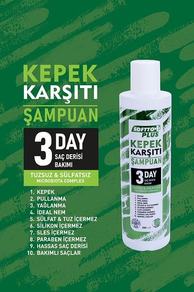 Softto Plus Salt-Free Sulfate-Free Anti-Dandruff Shampoo - 250ml KeyProduct71