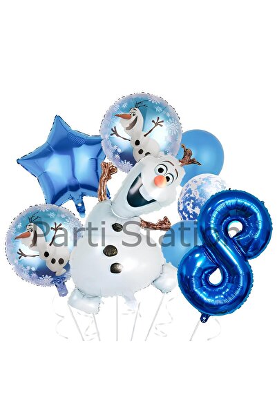 Parti Station مجموعة بالونات فروزن إلسا أولاف لعمر 8 سنوات - عيد ميلاد بمفهوم...