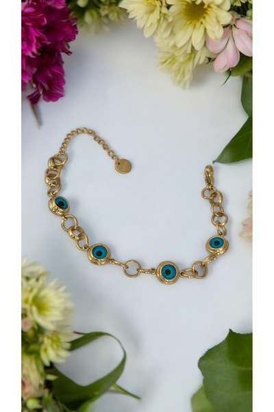 İNN JEWELLERY سوار فولاذي مضاد للتشويه ومضاد للحساسية - شكل عين الشر