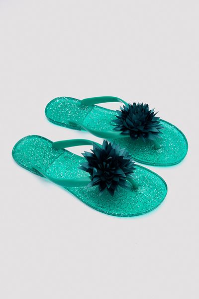 Penti Floral Green Slippers