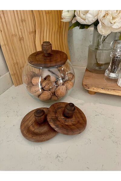 Bade Home Wooden Jar Lid, Wooden Lid, Jar Lid