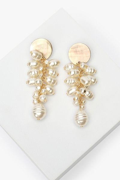 Penti Silver Colored Shell Earring Set