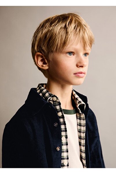 MANGO Kids Manšestrová košile běžného střihu