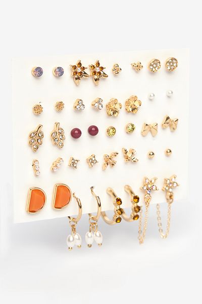 Penti Gold Color Mixed Earring Set