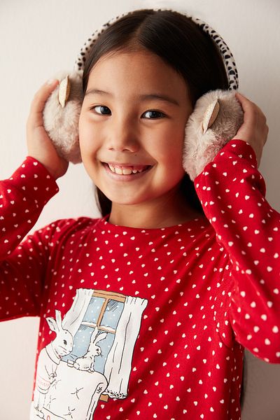 Penti Girl's Leopard Patterned Ecru Headphones
