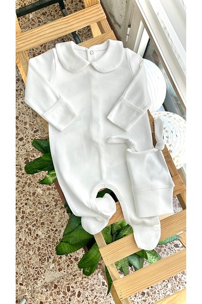 Happy Moon Şapkalı Bebek Tulumu