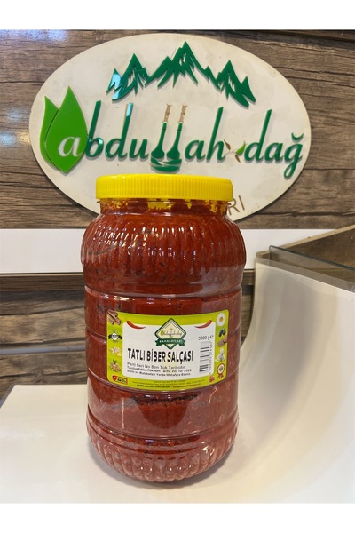 ABDULLAH DAĞ Hatay Yöresel Doğal Tatlı Biber Salçası Acısız 3 Kg / 3000 gr