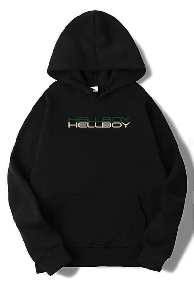 DEEPSENCE Φούτερ HELBOY Unisex Μαύρη κουκούλα - Πίσω στάμπα
