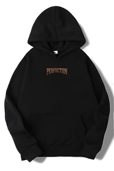 DEEPSENCE Unisex Φούτερ με μαύρη κουκούλα PERFECTION Back Printed