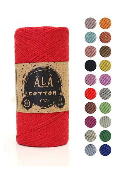 aladepo Amigurumi Thread -CottonKnitting, 1.5mm - 100 Grams