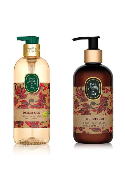 Eyüp Sabri Tuncer Eyüp Sabri̇ Tuncer Oud Desert Natural Olive Oil Liquid Soap, Lotion and Rose Water Wipes