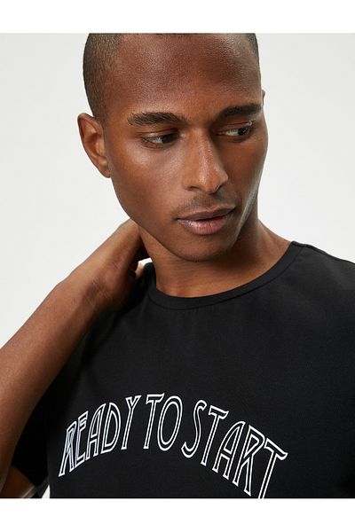 Koton Ανδρικό Μαύρο T-Shirt 4SAM10105NK