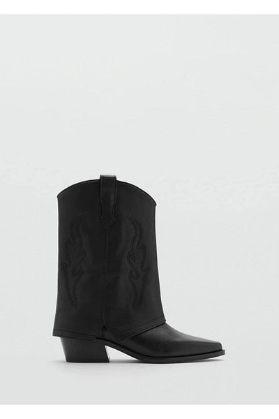 Mango Teen Cizme din piele stil cowboy