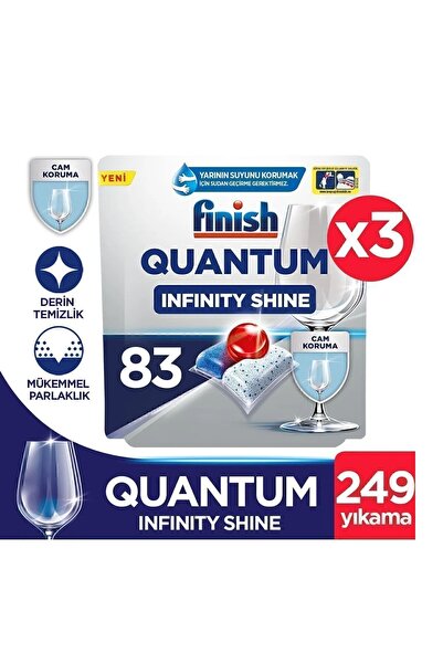 Finish Infinity Shine 249 Kapsül Bulaşık Makinesi Deterjanı Tableti (83X3)