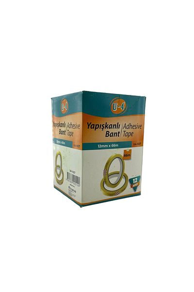 U-4 12X66 Meter Cellophane Tape Box of 12 Pieces