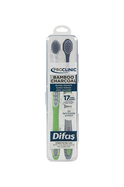 Difaş Proclinic Bamboo Chorcoal Toothbrush - 1:1